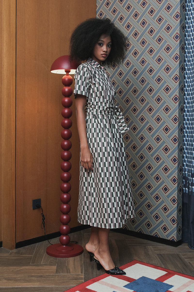 Bella Dress in Pink Pine