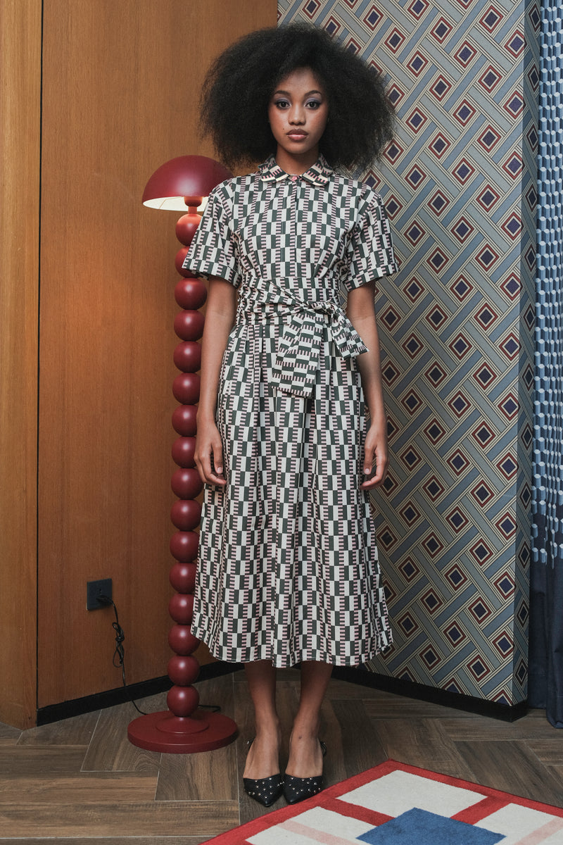 Bella Dress in Pink Pine