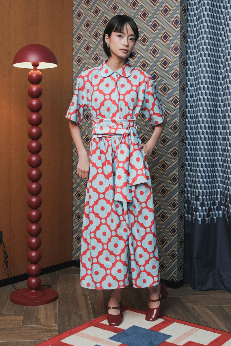 Bella Dress in Cherry Sky