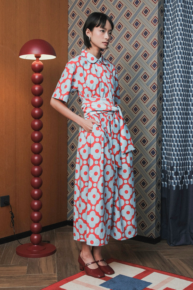 Bella Dress in Cherry Sky