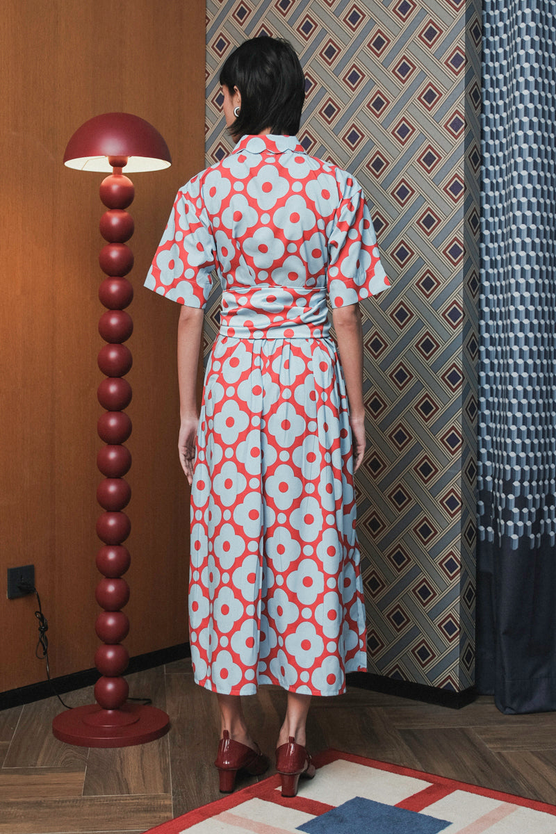 Bella Dress in Cherry Sky