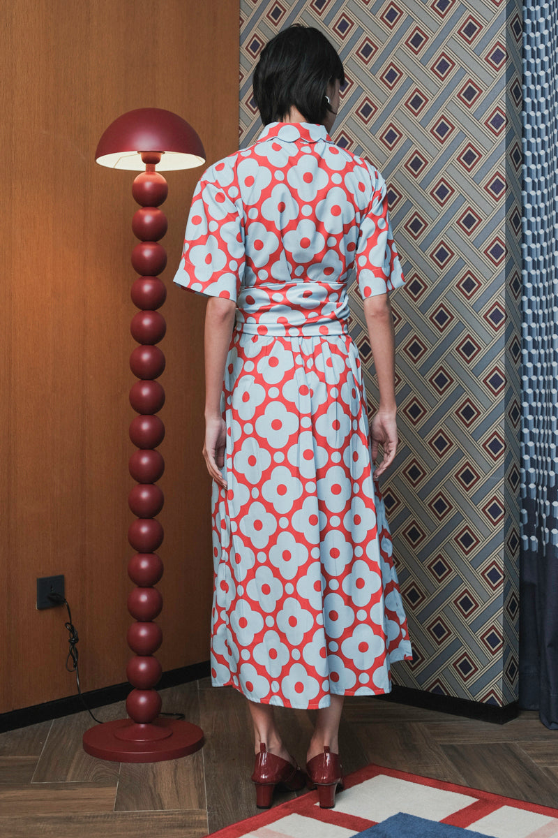 Bella Dress in Cherry Sky