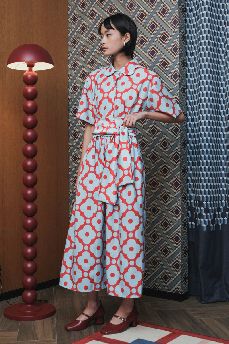 Bella Dress in Cherry Sky