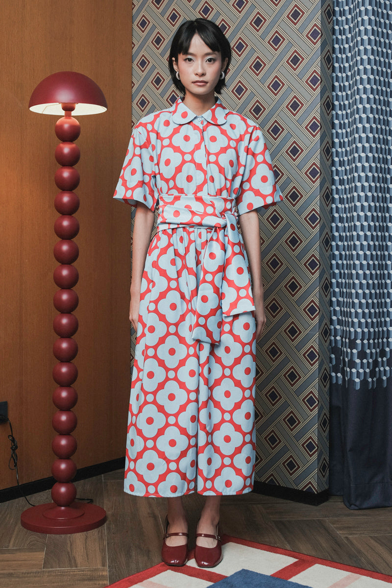 Bella Dress in Cherry Sky