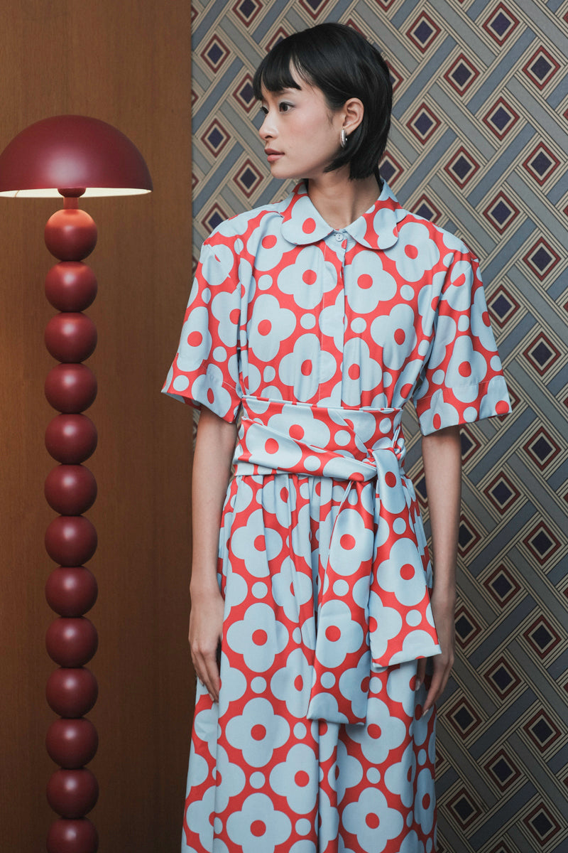 Bella Dress in Cherry Sky