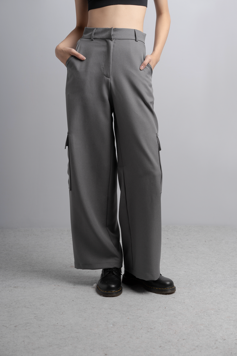 Brie Cargo Pants in Charcoal