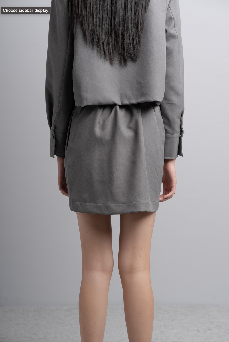 Kendra Mini Skirt in Charcoal