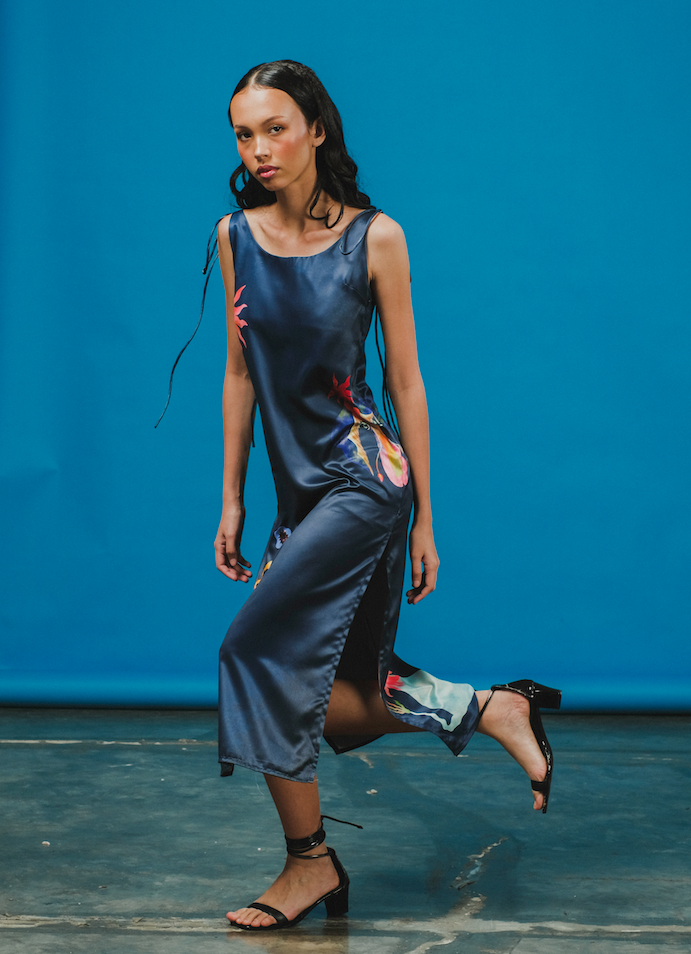 Jas Slip Dress in Moonlight