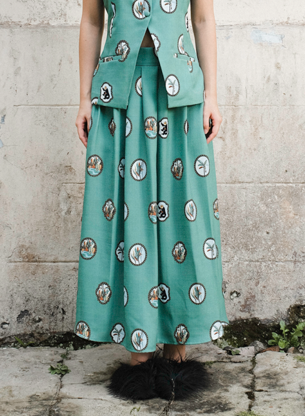 Giana Skirt in Swamp Green