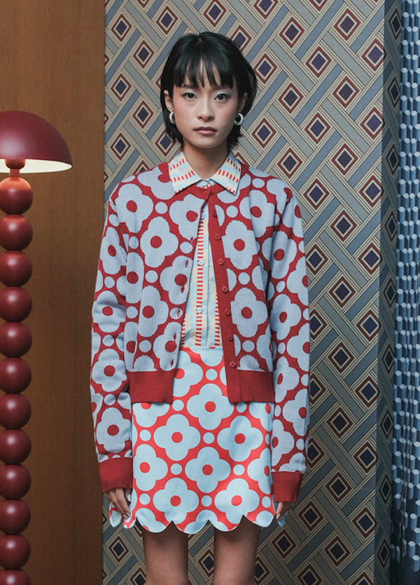 Mia Cardigan in Cherry Sky