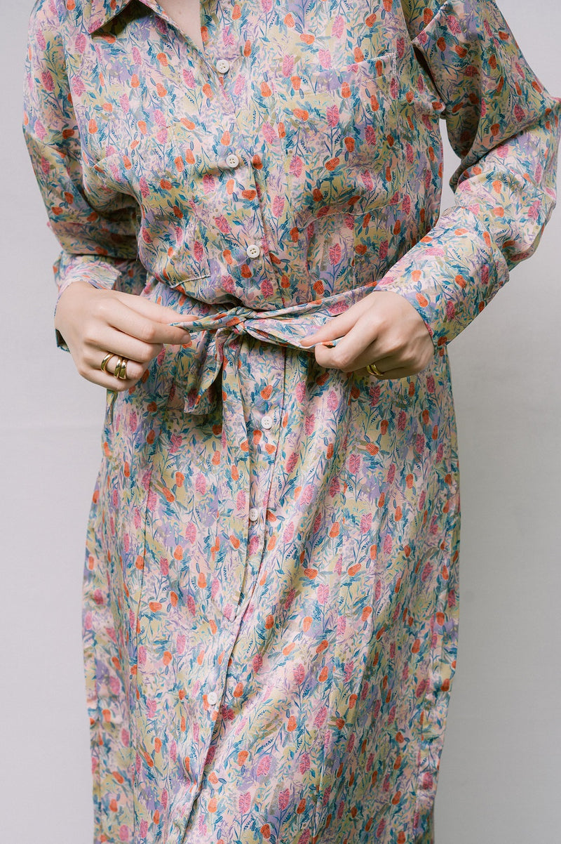 Willow Shirt Dress in Blush