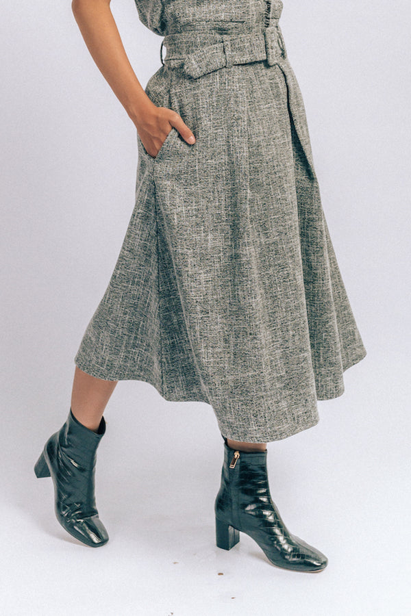 Miranda A-Line Skirt In Granite