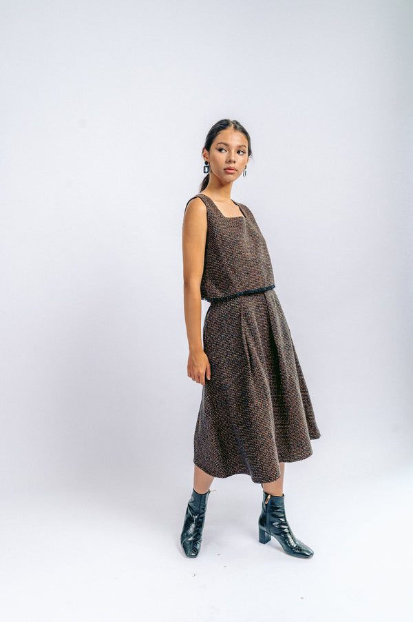 Miranda A-Line Skirt In Bark