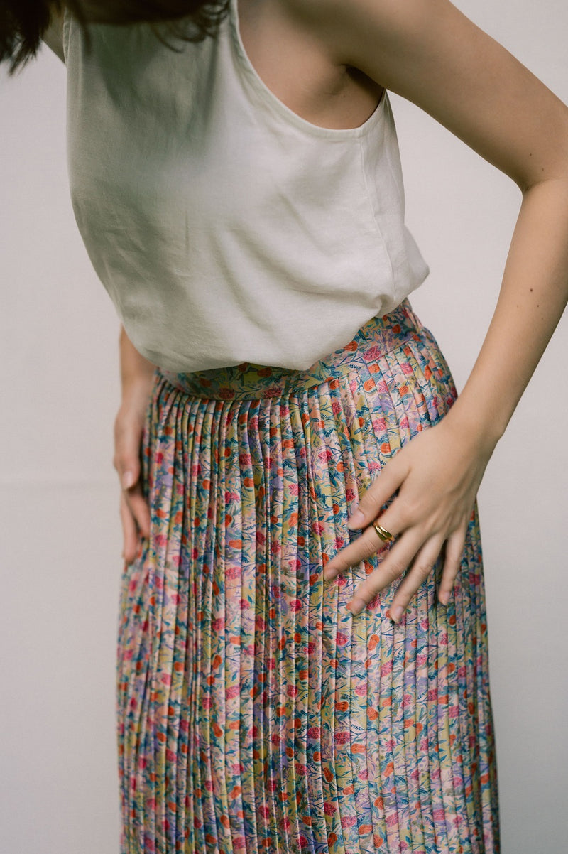 Luella Pleated Skirt in Blush