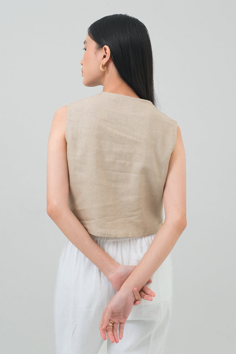 Ivy Top in Taupe