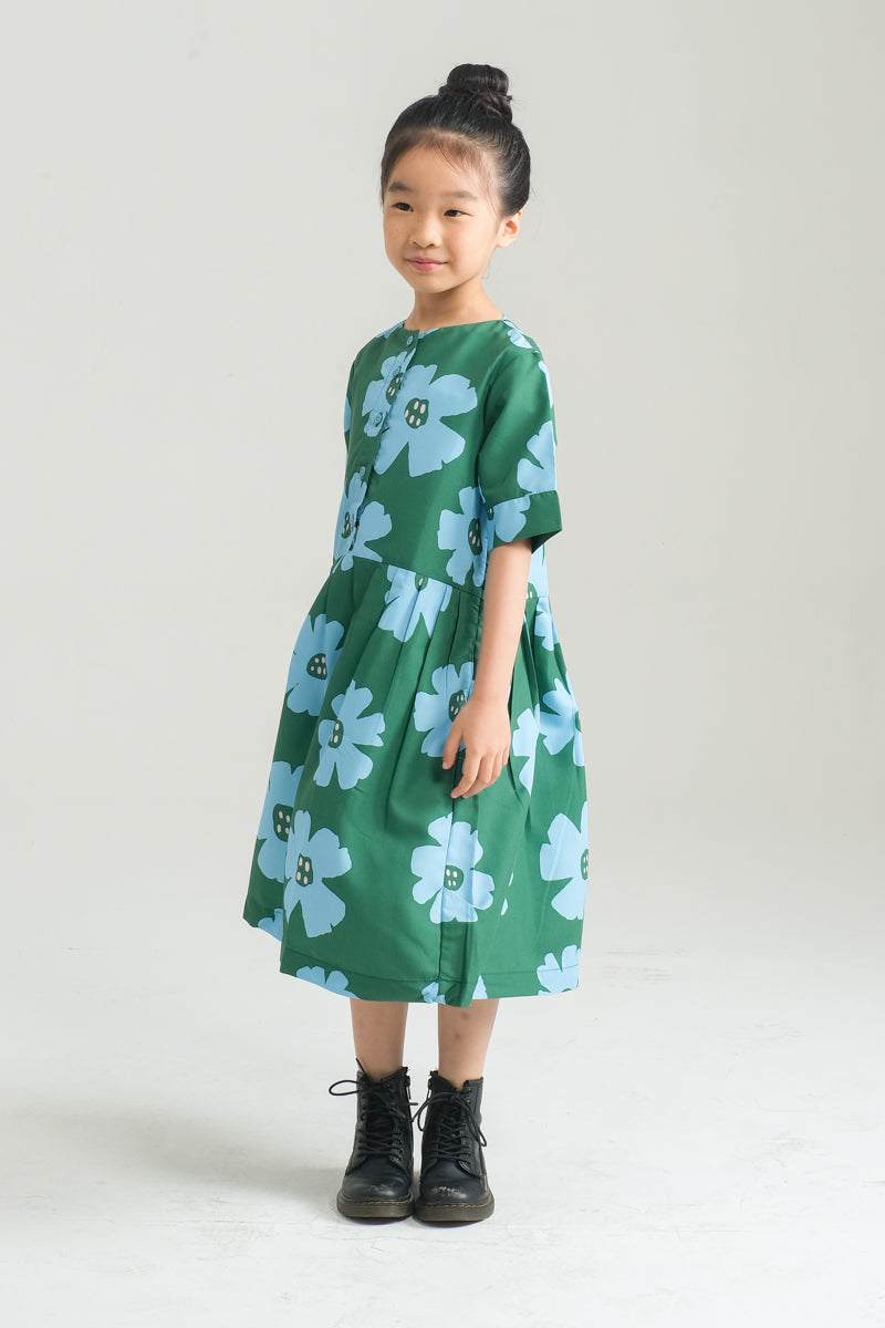 Mini Lori Dress in Pine Green