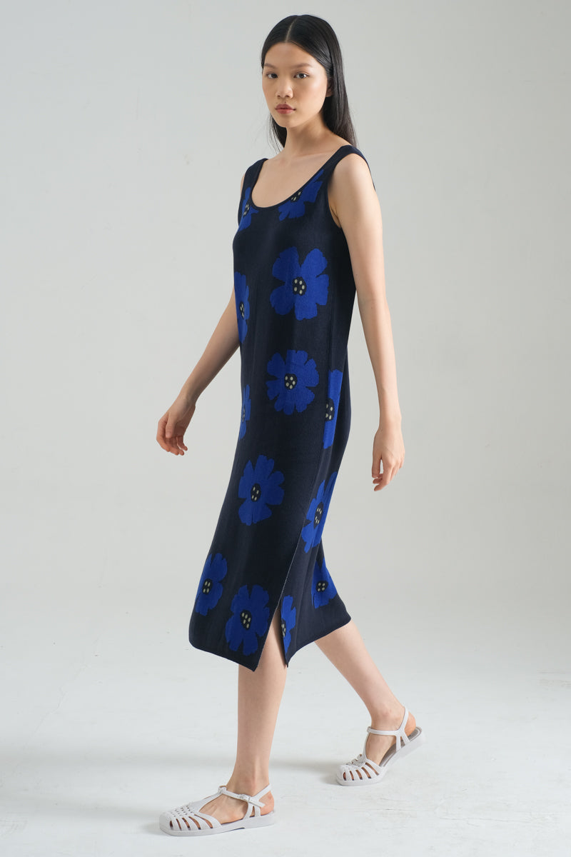 Amira Knit Dress in Bluebell
